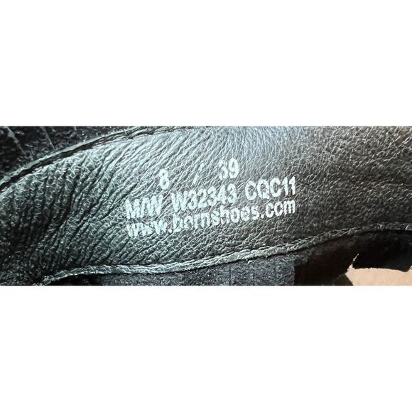 Born Kassidy Suede 90s/Y2K Style Black Block Heel Sandals Fringe Studs Boho sz 8 - Picture 8 of 9